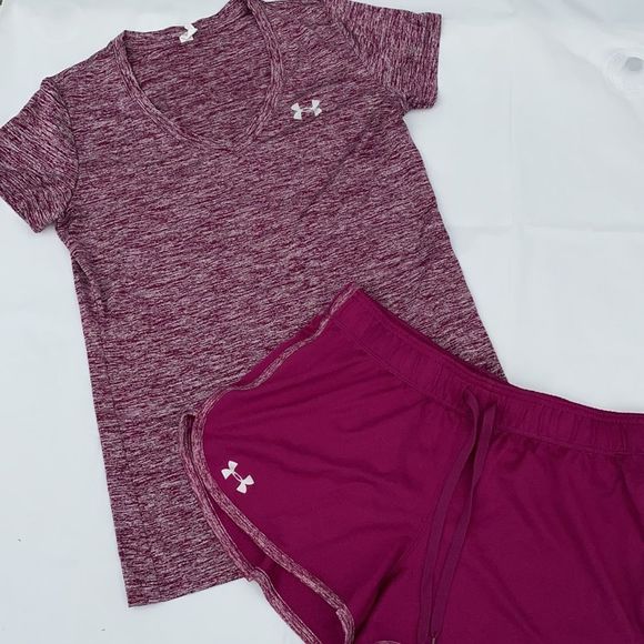 Under Armour ladies v-neck short sleeve top SET XS - Picture 12 of 12